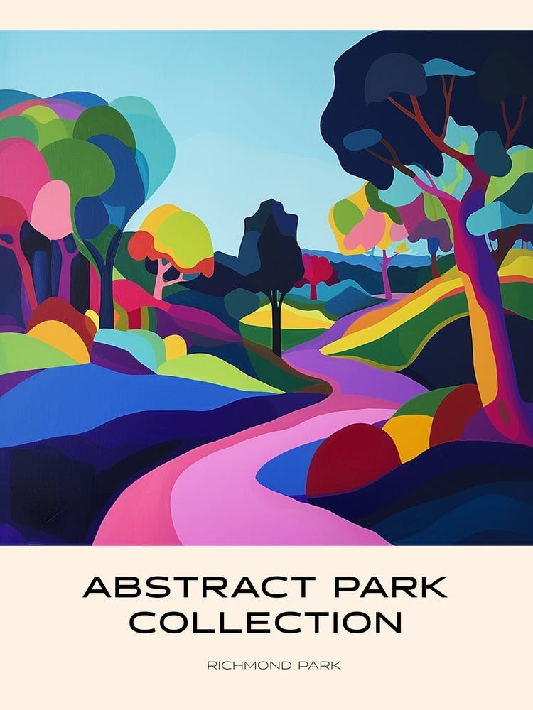 Abstract Park Collection Poster Richmond Park London 1