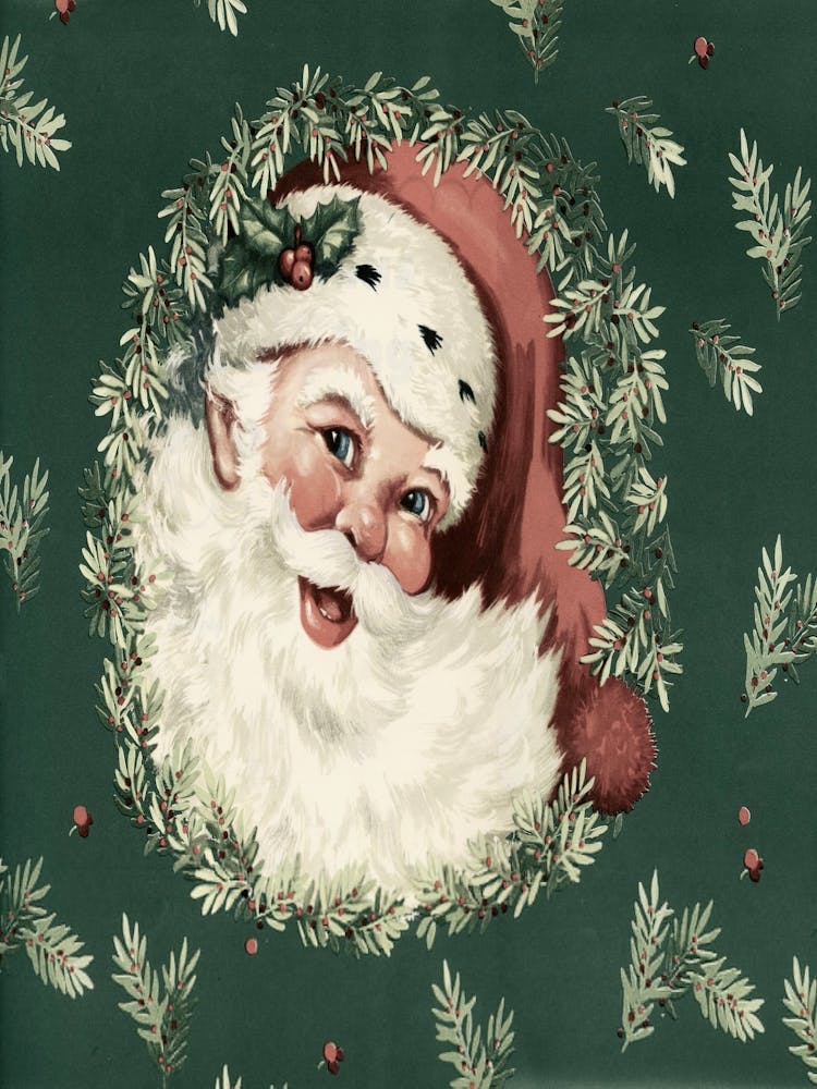 Santa Claus In Wreath