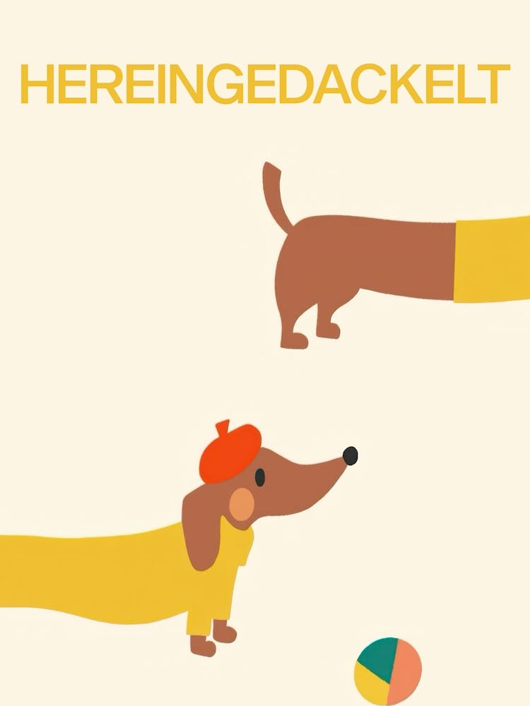 Hereingedackelt Dachshund Welcome Home Sweet Home