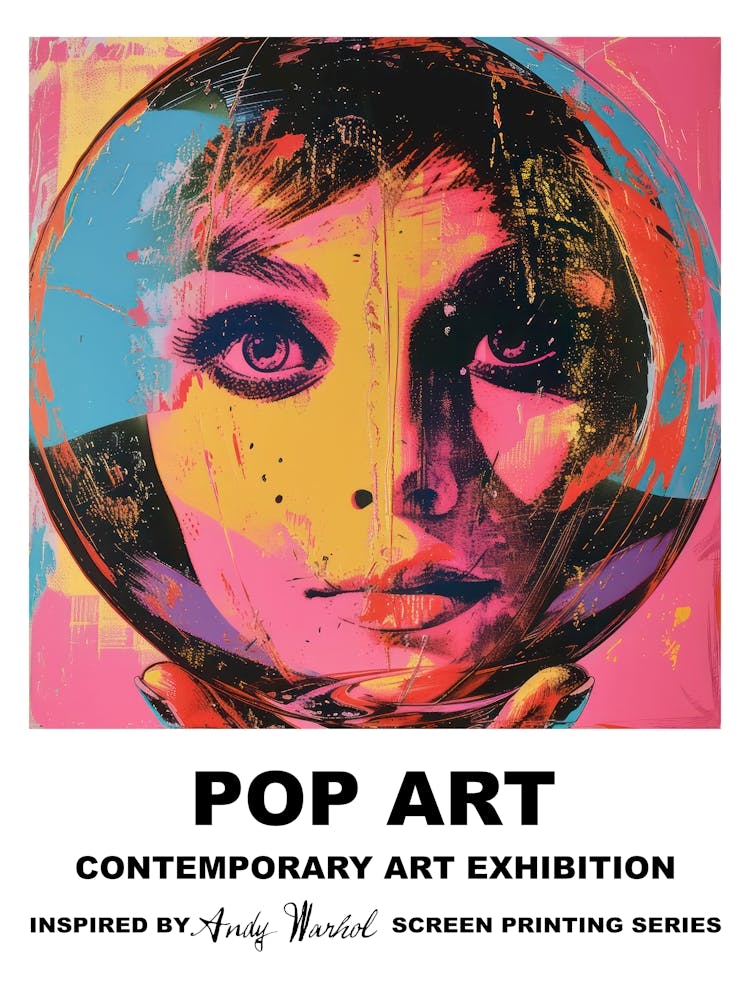 Poster Kristallkugel Pop Art 3