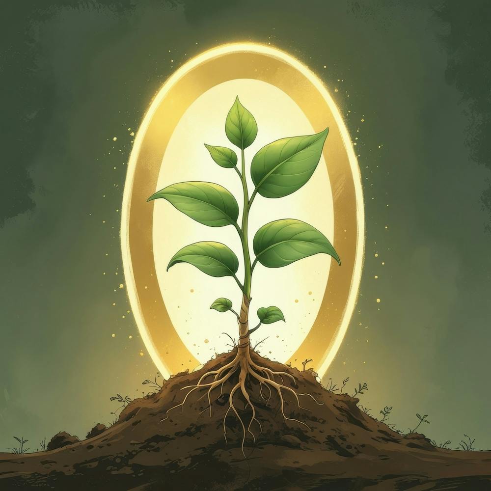 Tree Grows From The Ground
