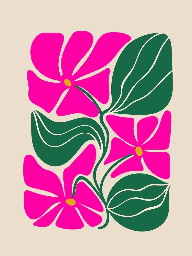 Vibrant Colors Abstract Flowers