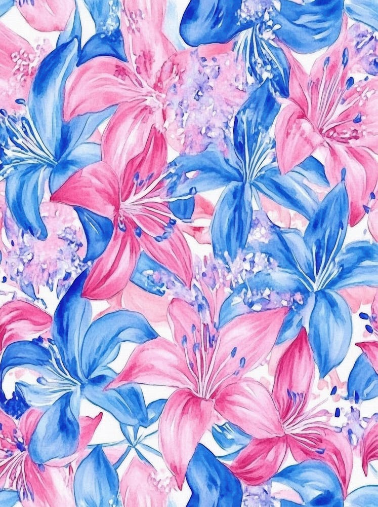 Watercolor Lilies 2