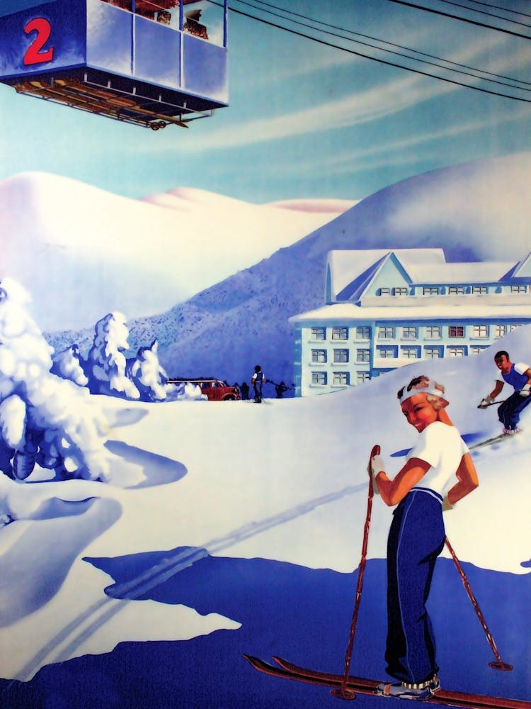 Travel Ski Poster, Czechoslovakia