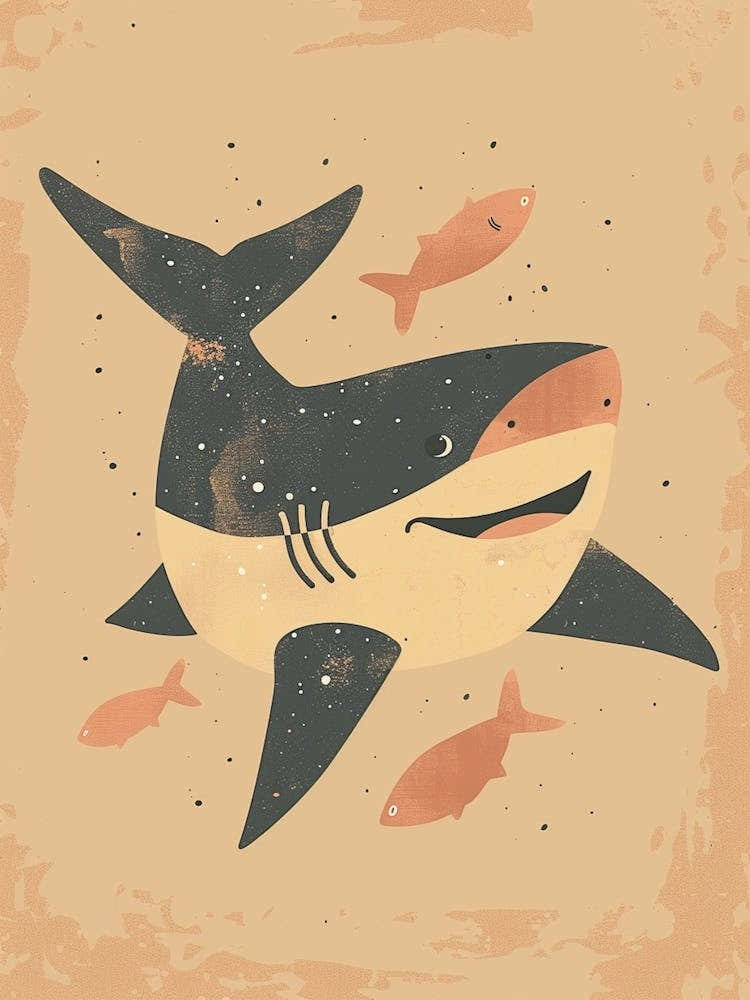 Shark & Fish Muted Pastels