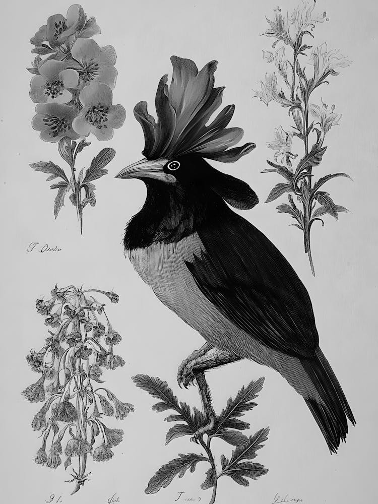 Bird Perched On A Flower