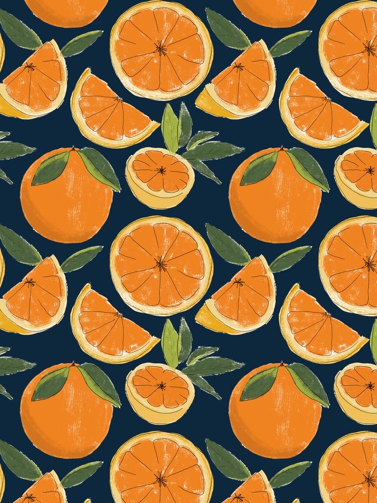 Juicy Oranges Navy