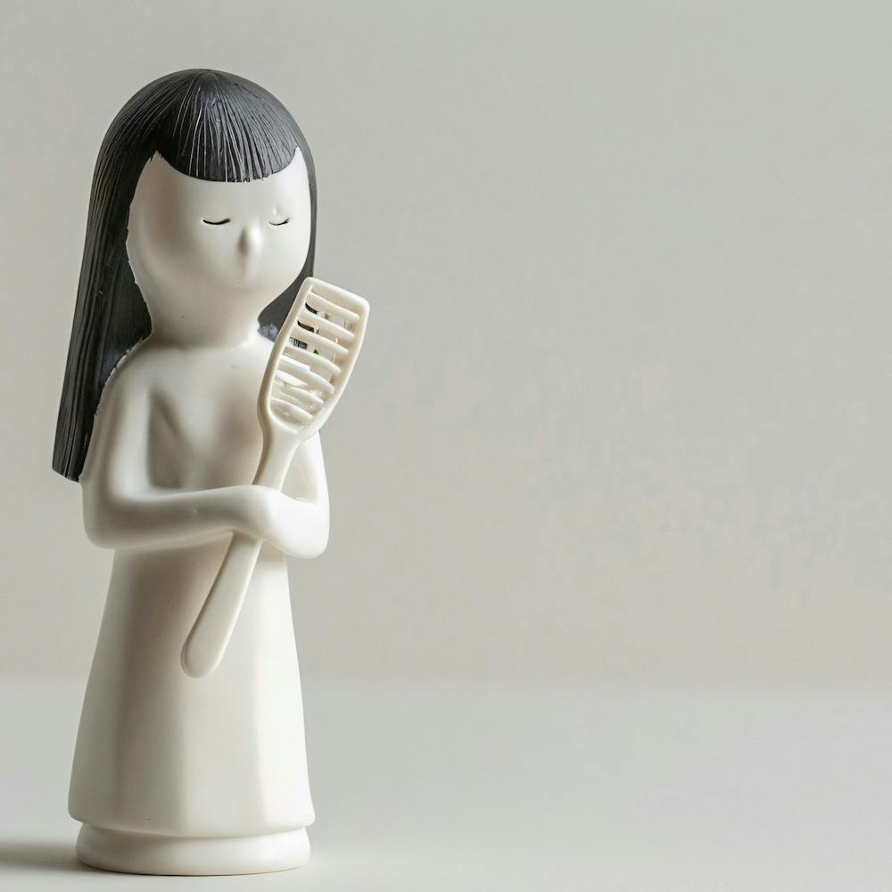 Little Girl Holding A Toothbrush