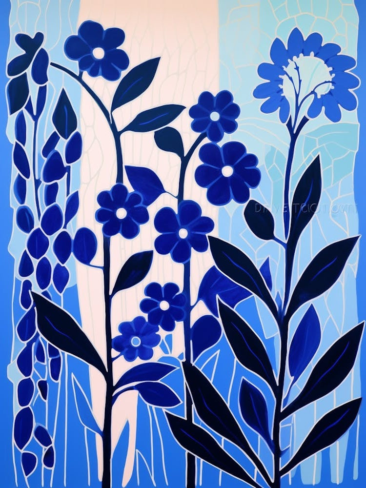 Blue Flower Illustration Lily Of The Valley 3