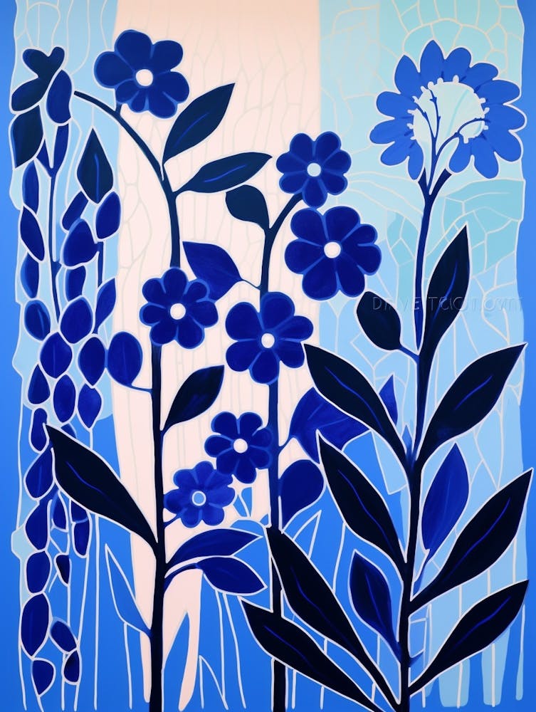 Blue Flower Illustration Lily Of The Valley 3
