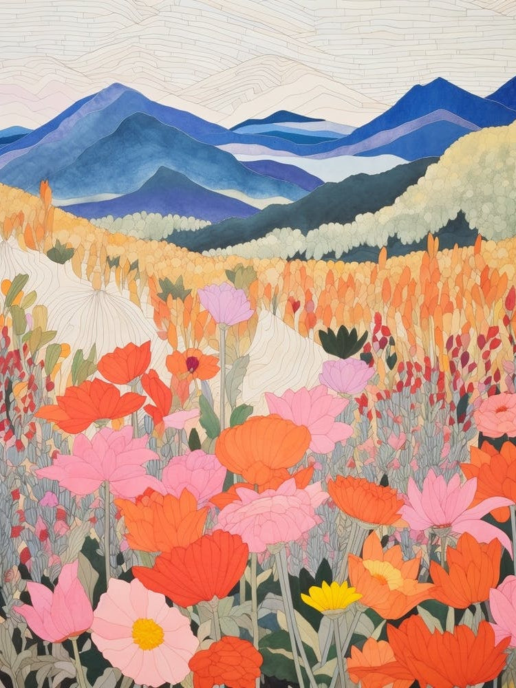 Mount Tamalpais United States 1 Colourful Mountain Illustration