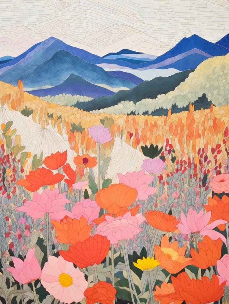 Mount Tamalpais United States 1 Colourful Mountain Illustration