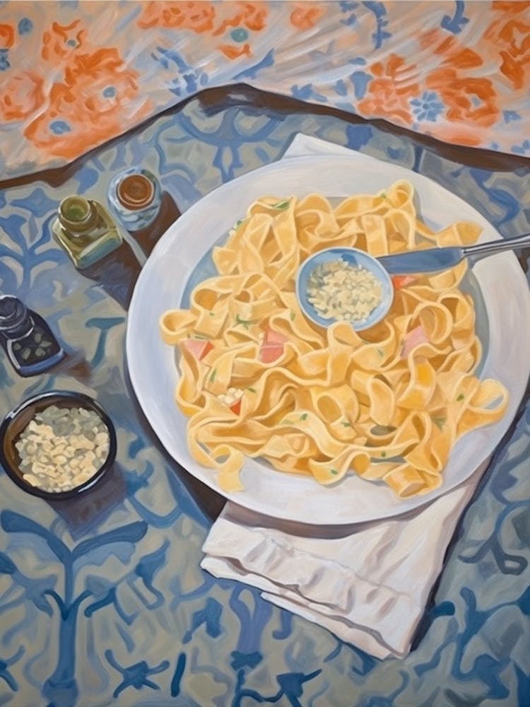 Cacio E Pepe Still Life Painting
