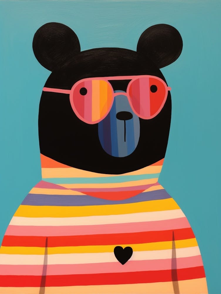 Kleiner Schwarzbär 2 mit Sonnenbrille