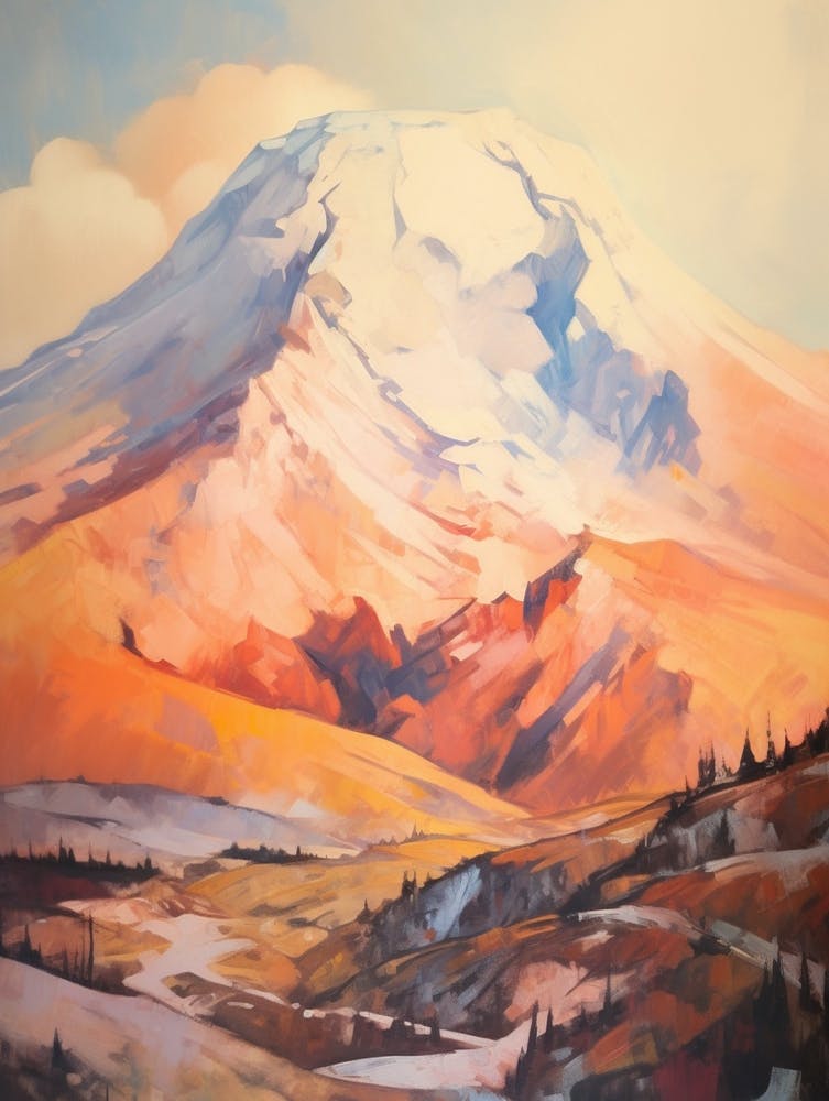 Mount Shasta Usa 2 Mountain Painting