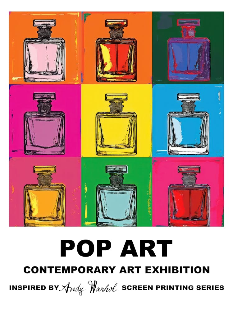 Poster Perfume Bottle Pop Art 4