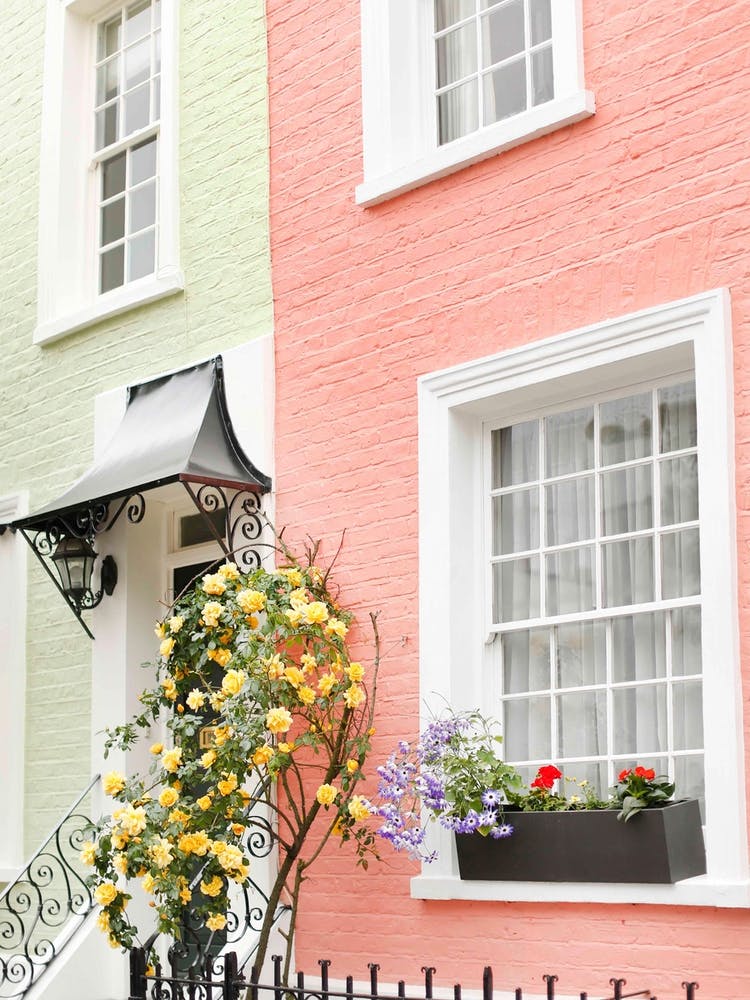 Peach Yellow London Street