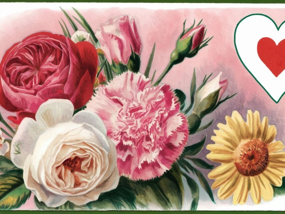 Rosen Blume und Herz