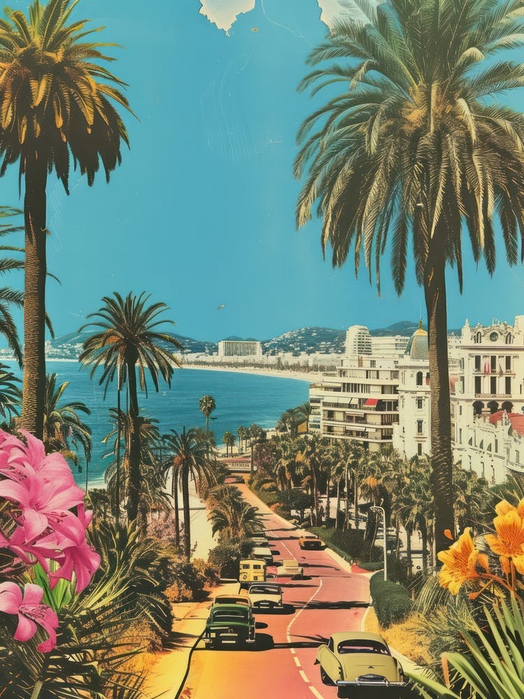 Cannes   Retro Collage Style 2