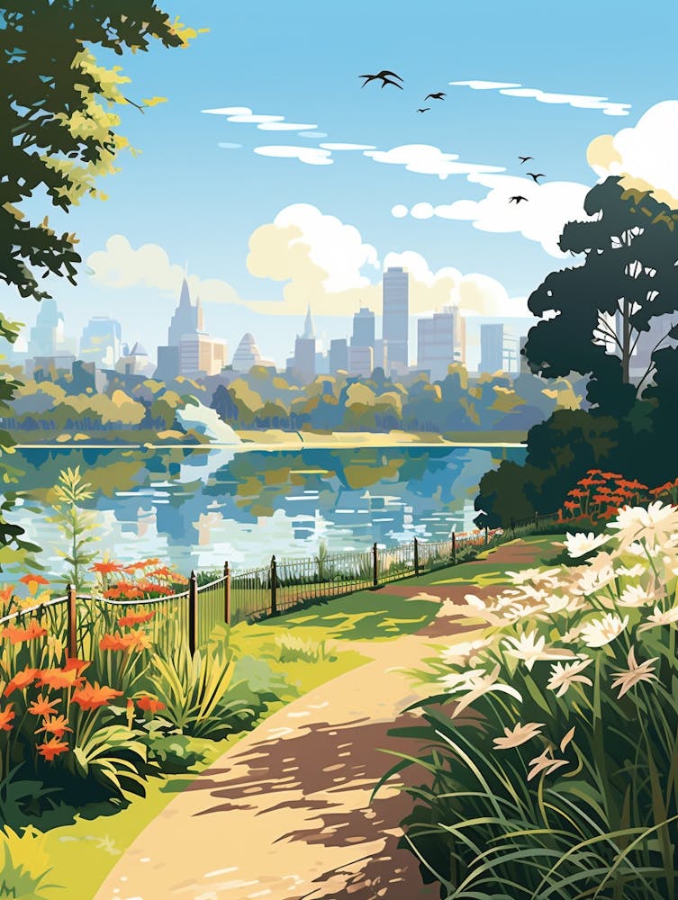 Jardin Botanique Royal Melbourne Australie 3 Illustration