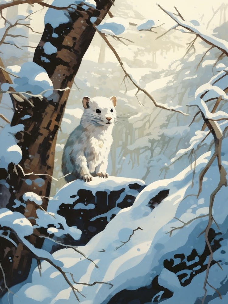 Winter Weasel 1 Illustration