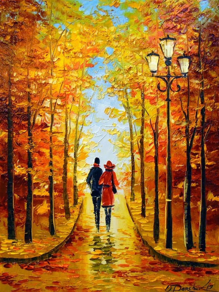 Autumn walk in the park