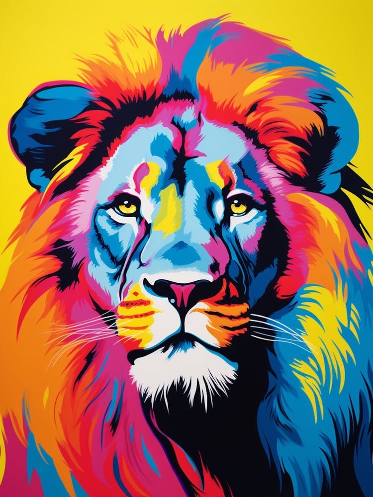 Lion Portrait Pop Art 1