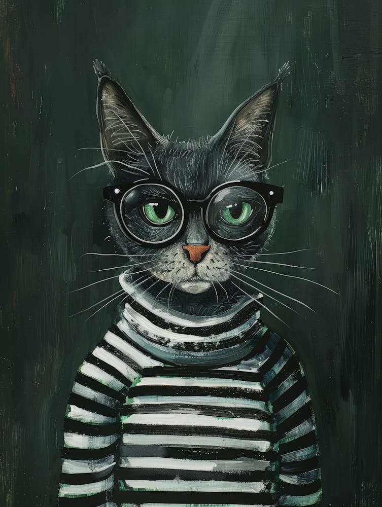 Cat In Glasses 2