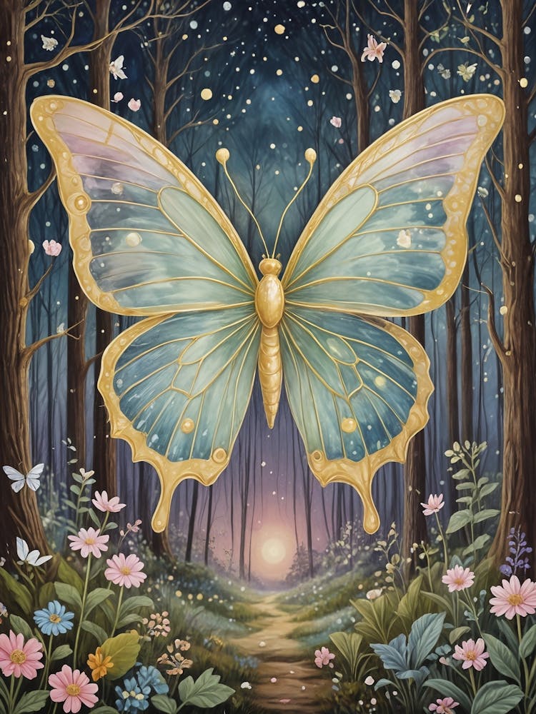 Dream Butterfly In The Forest