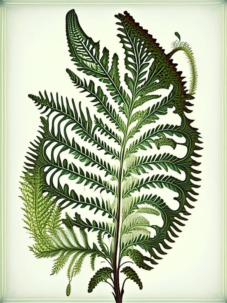 Empfindlicher Farn 3 Vintage Botanisches Poster