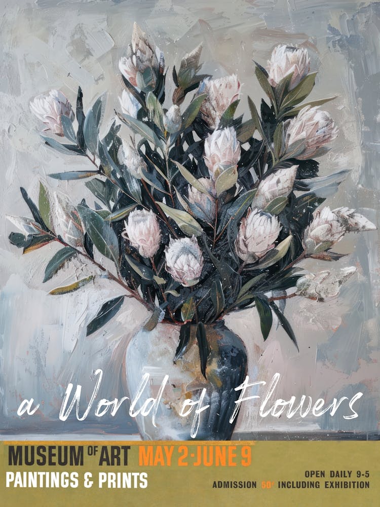 A World Of Flowers, Van Gogh Exhibition Protea 2