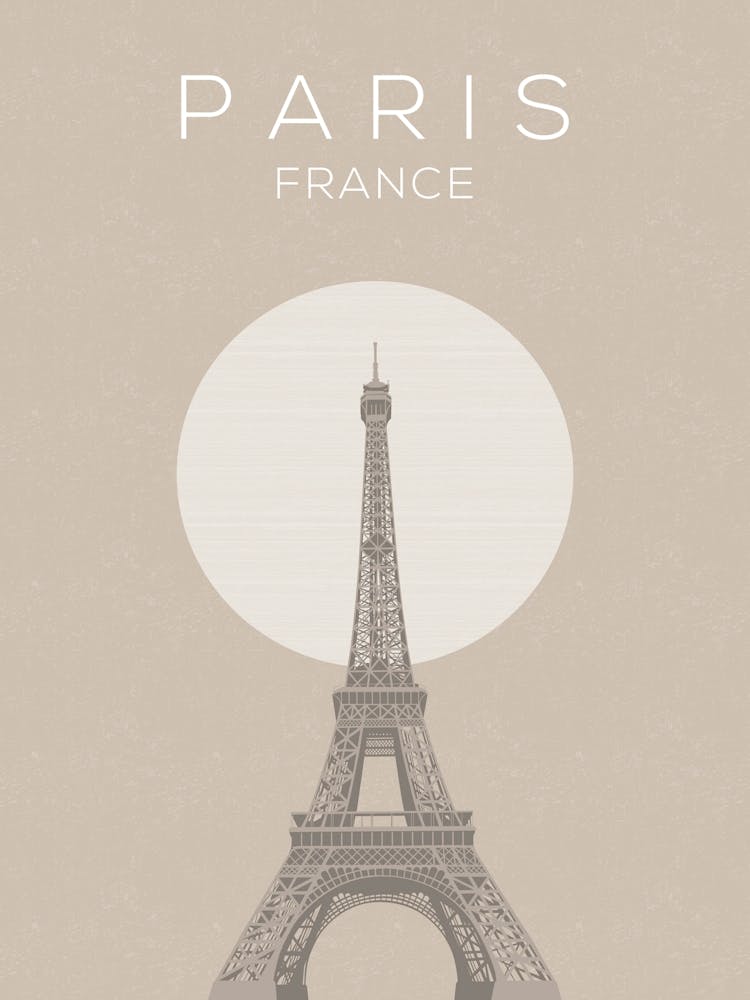 Neutral Paris Eiffel Tower Print