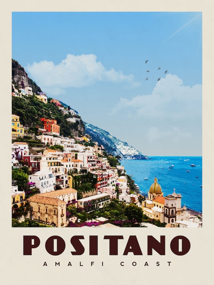 Positano Italy Travel Poster