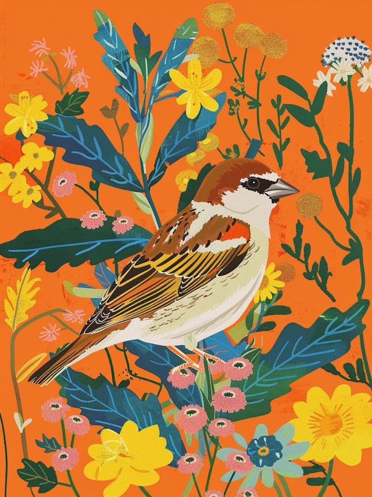 Spring Birds House Sparrow 2