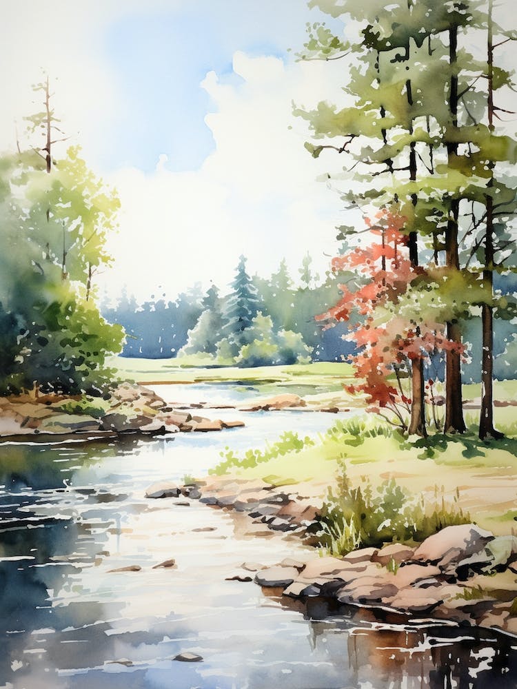 Callaway Gardens Usa Watercolour Painting