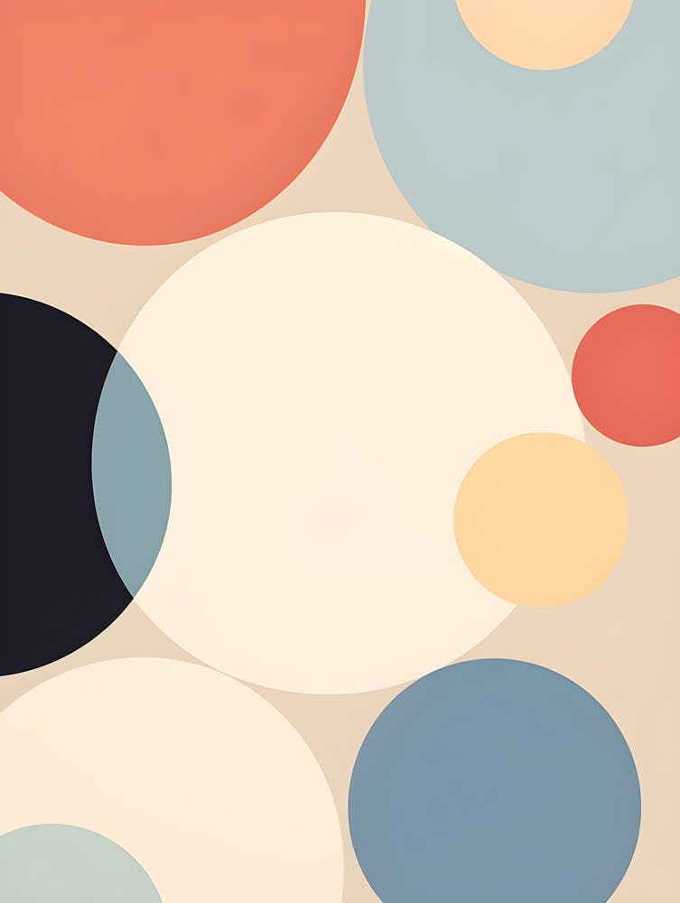 Abstract Circles in Pastel Colors