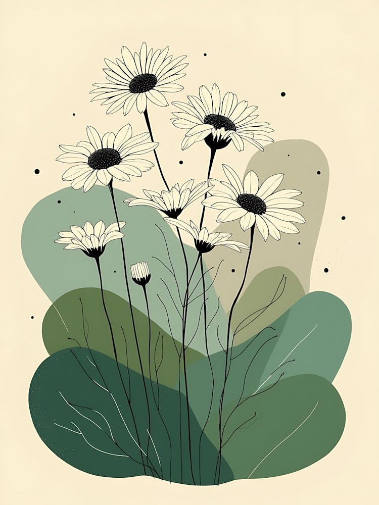 Layered Sage Floral Detail