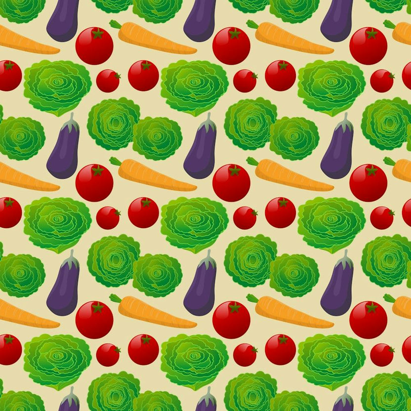 Pattern Texture Seamless Vegetables Plants Tomatoes Lettuce Eggplant Carrot Red Green Food Salad Healthy Vitamin Nutrition Tasty To Cook Colorful Vegetable Garden Nature