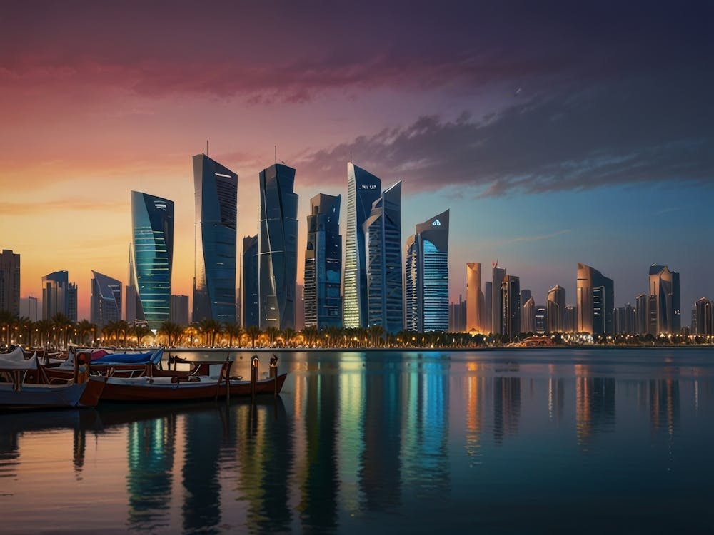 Skyline Of Doha Art