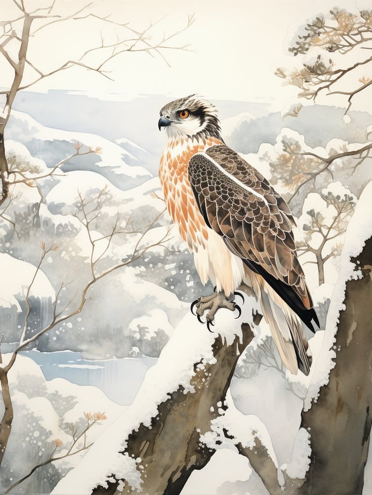Winter Bird Painting Osprey 2