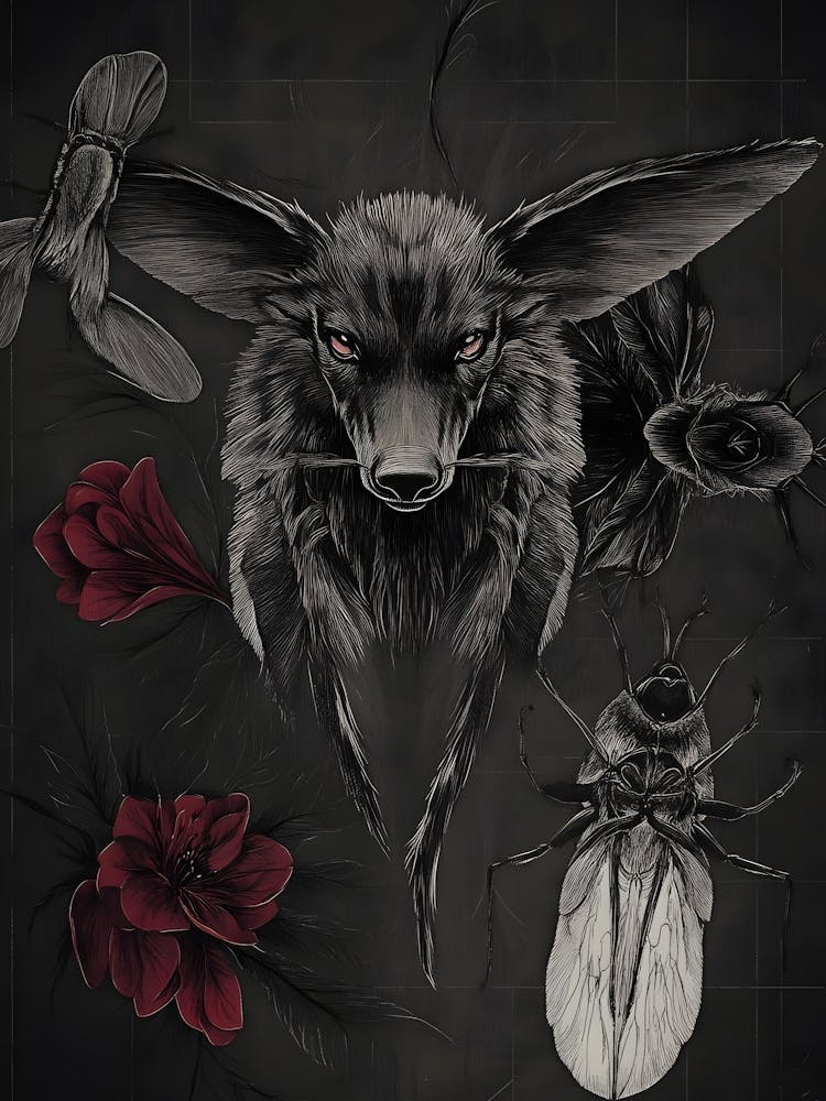 Wolf And The Flowers