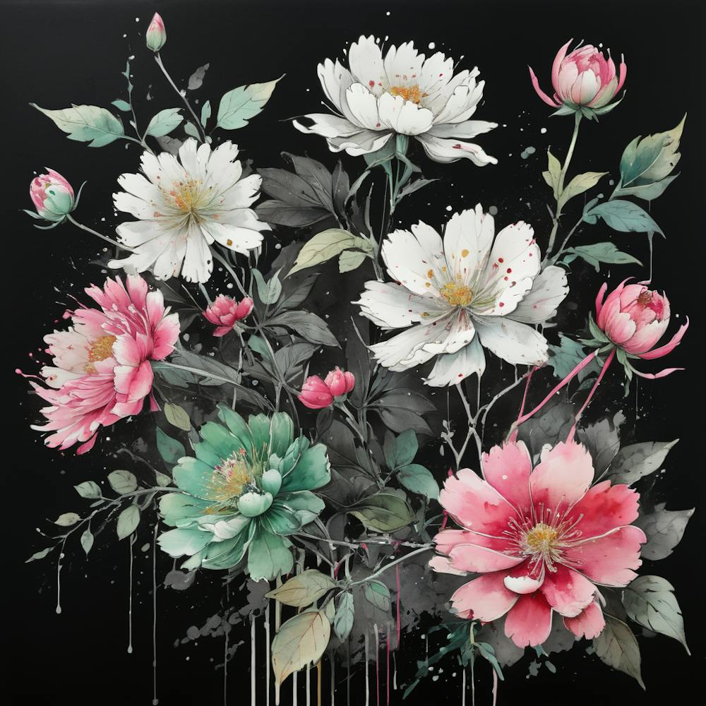 Vibrant floral pattern
