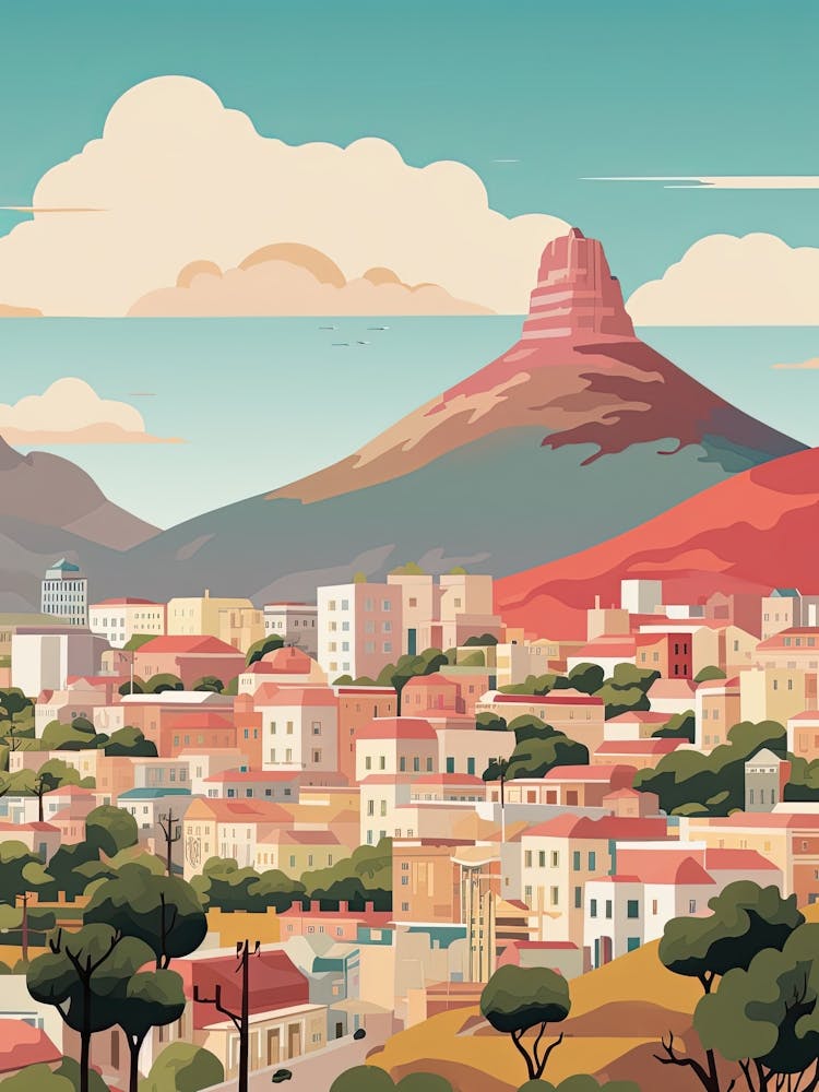 Cape Town, South Africa, Graphic Illustration 1