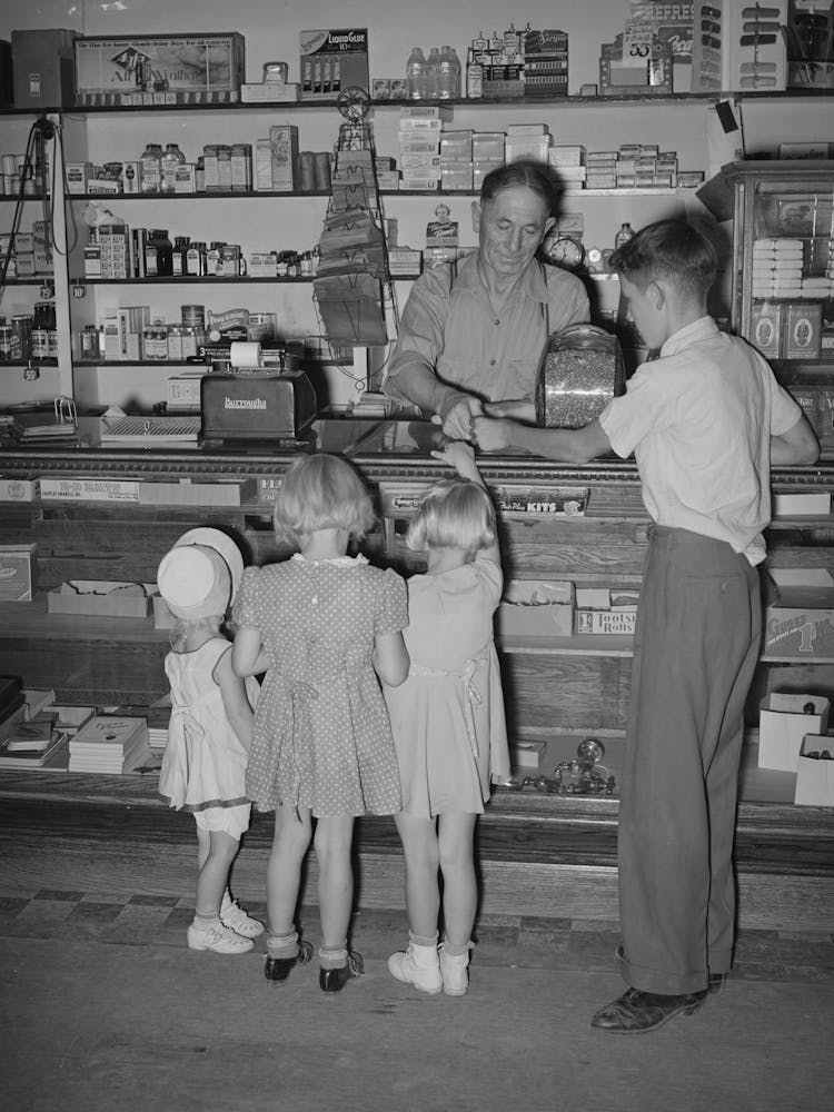 Mormon Children Buying Candy At Store, Mendon, Utah By Russell Lee