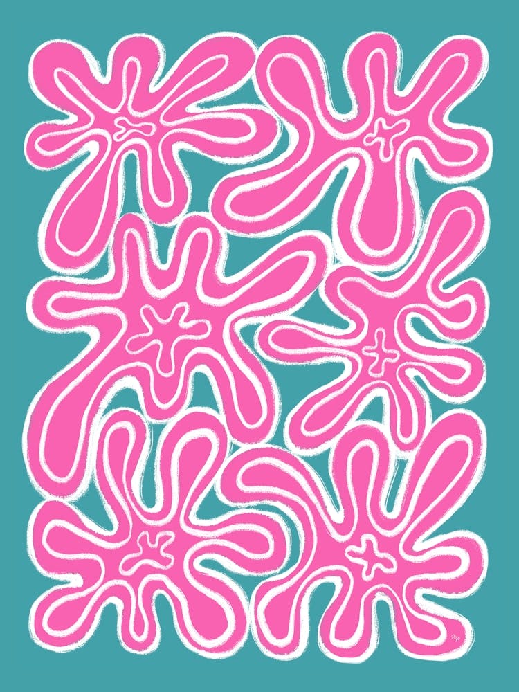 Abstract Pink Blooms