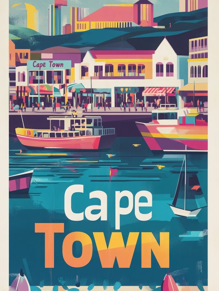 Aihrgdesign A 1970s Inspired Travel Poster For Cape Town 2
