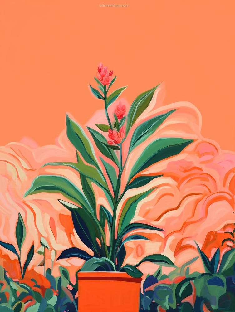 Boho Plant Painting Dracaena Plant 1