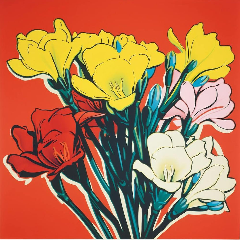 Freesia 2 Pop Art Illustration Square