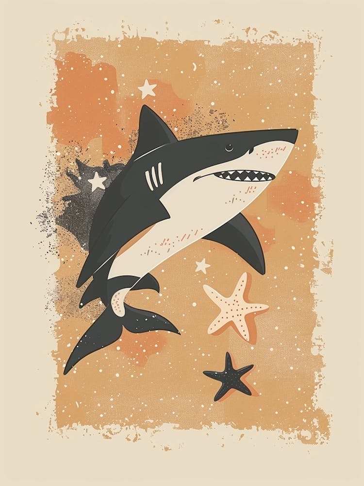 Shark & Starfish Modern Storybook Style 2