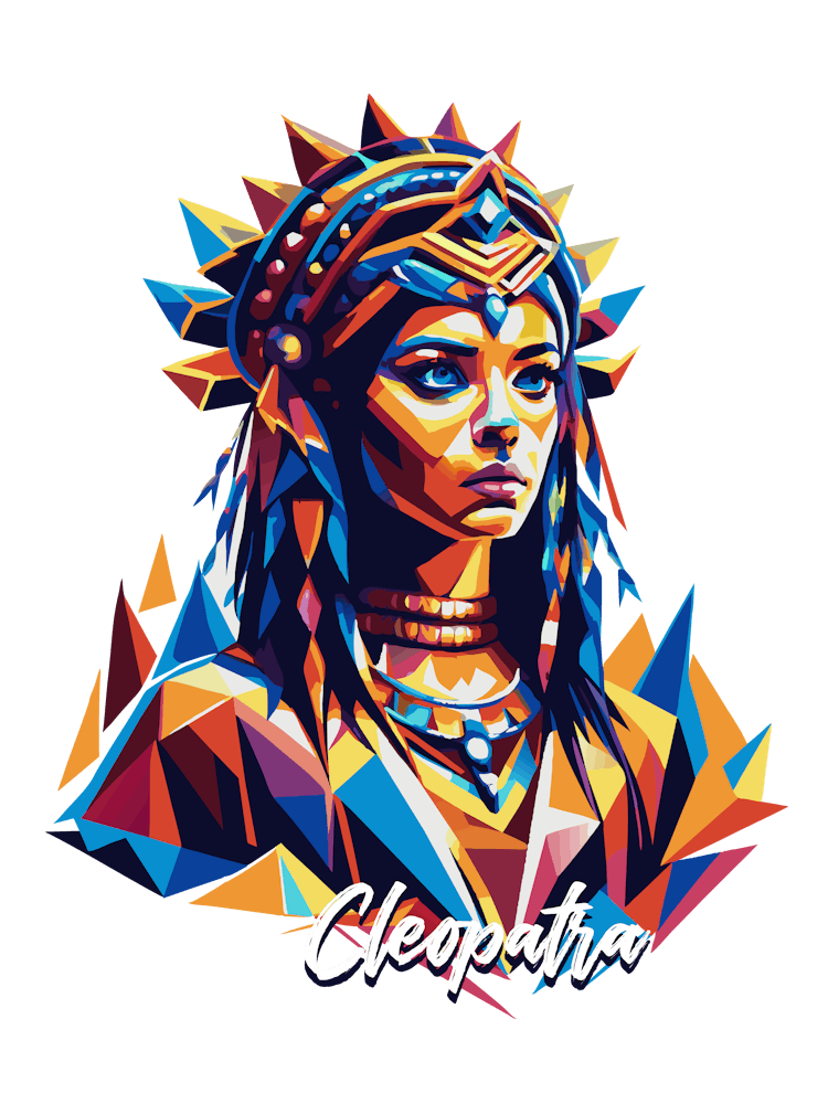 Cleopatra 1 Portrait WPAP Pop Art